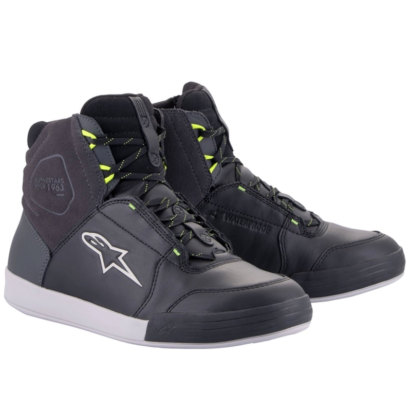 Alpinestars Chrome Drystar motoros cipő fekete-szürke-fluo sárga