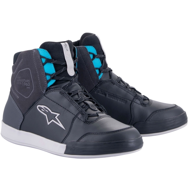 Alpinestars Stella Chrome Drystar női motoros cipő fekete-szürke-kék