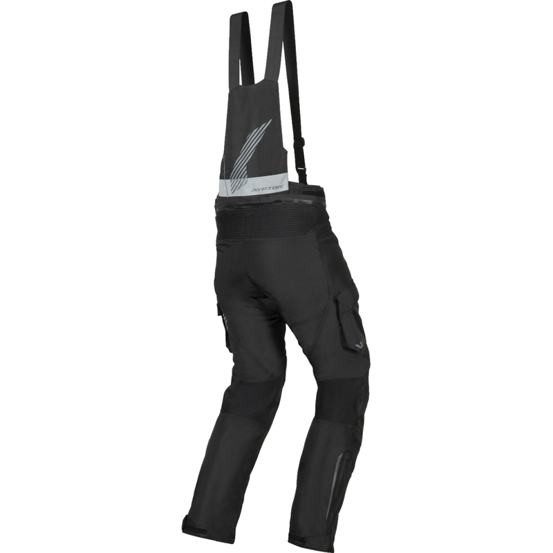 Prodloužené kalhoty na motorku Ayrton Rally II černo-šedé