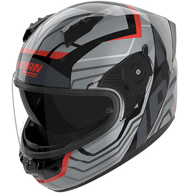 Nolan N60-6 Eclettico 351 zárt motoros bukósisak szürke-fekete-piros