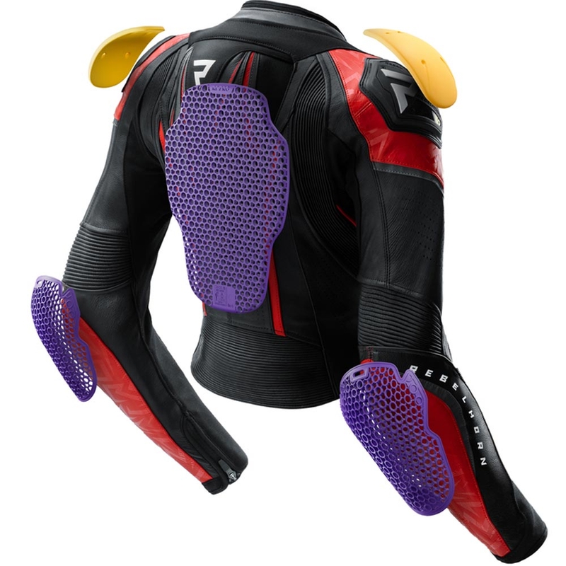 Rebelhorn Diva RS női motoros bőrkabát fekete-piros