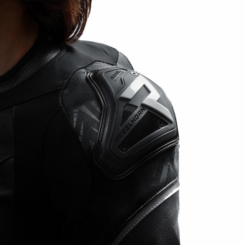 Rebelhorn Diva RS női motoros bőrkabát fekete-fehér