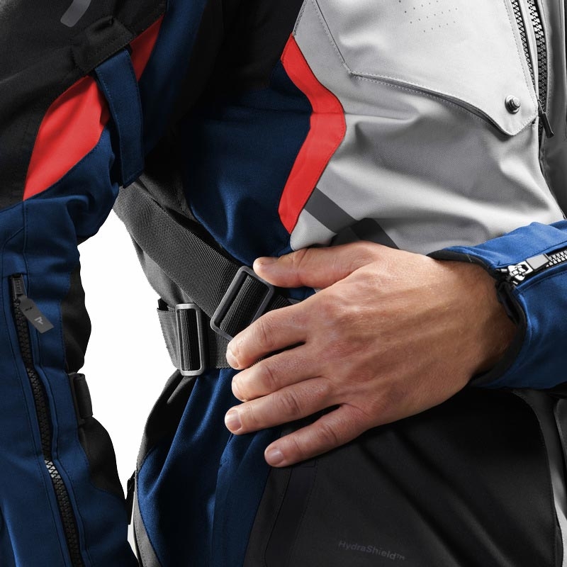 Rebelhorn Hiker IV motoros kabát világosszürke-kék-piros