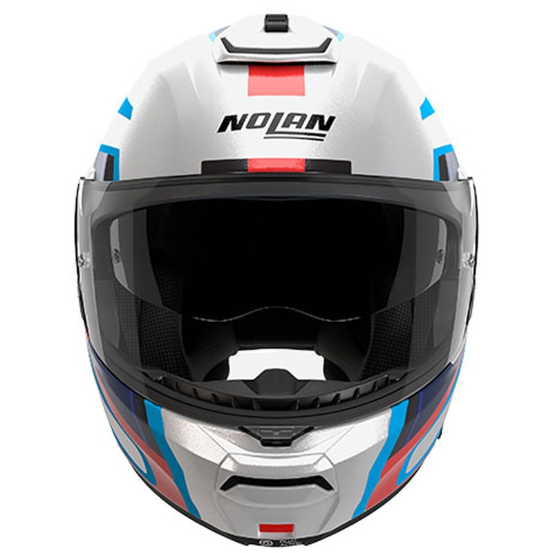 Nolan N100-6 Radiante N-COM 358 felnyitható motoros bukósisak fehér-szürke-kék