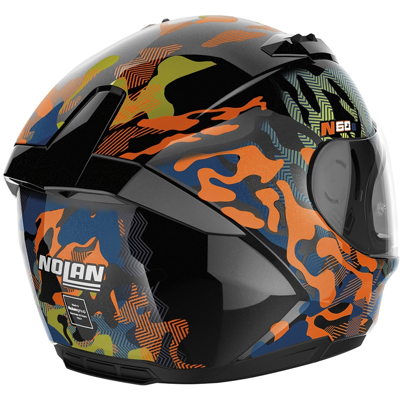 Nolan N60-6 Foxtrot 34 zárt motoros bukósisak fekete-narancssárga-kék
