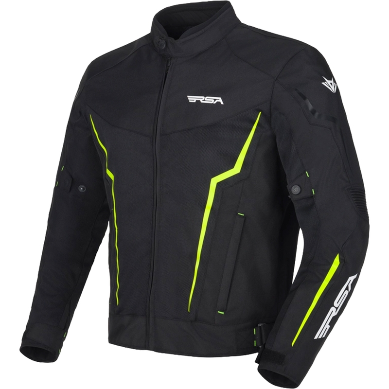 RSA Bolt motoros kabát fekete-fehér-fluo sárga
