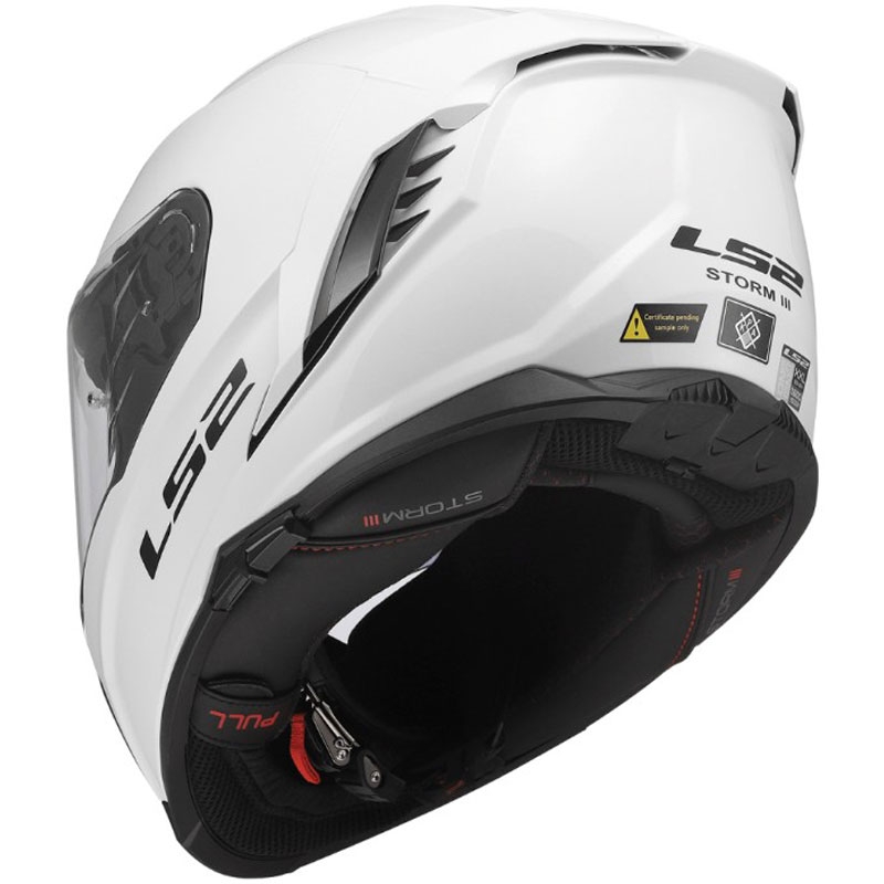 LS2 FF818 Storm III Solid zárt motoros bukósisak fényes fehér