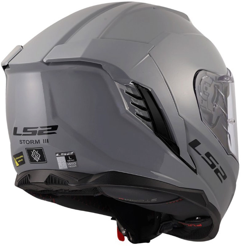 LS2 FF818 Storm III Solid zárt motoros bukósisak fényes szürke