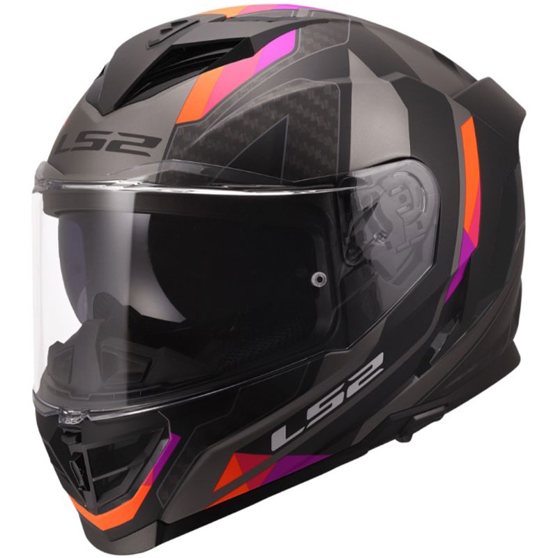 LS2 FF818 Storm III Sporty zárt motoros bukósisak matt szürke-lila