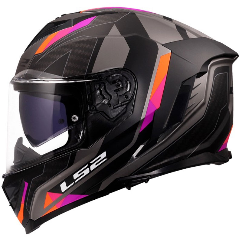 LS2 FF818 Storm III Sporty zárt motoros bukósisak matt szürke-lila