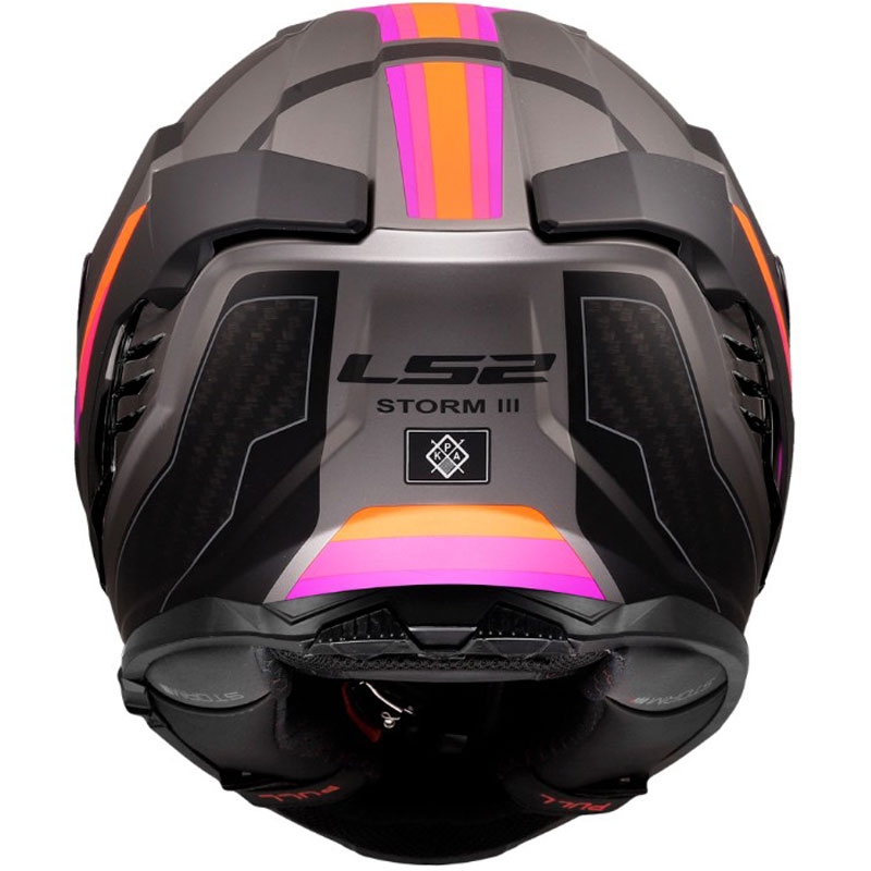 LS2 FF818 Storm III Sporty zárt motoros bukósisak matt szürke-lila