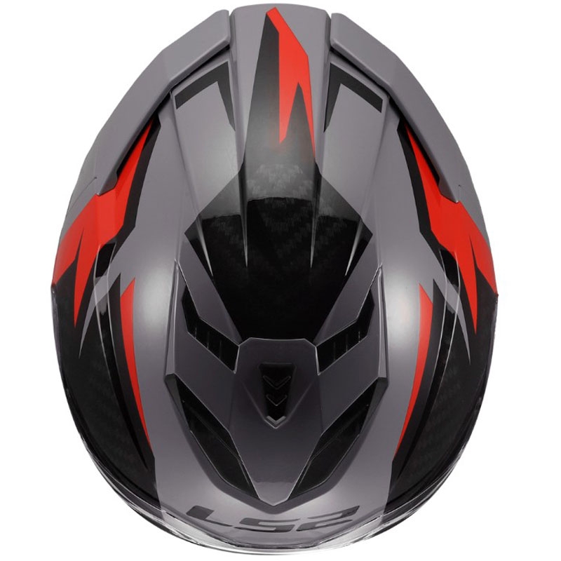 LS2 FF818 Storm III Dynamo zárt motoros bukósisak fényes szürke-piros