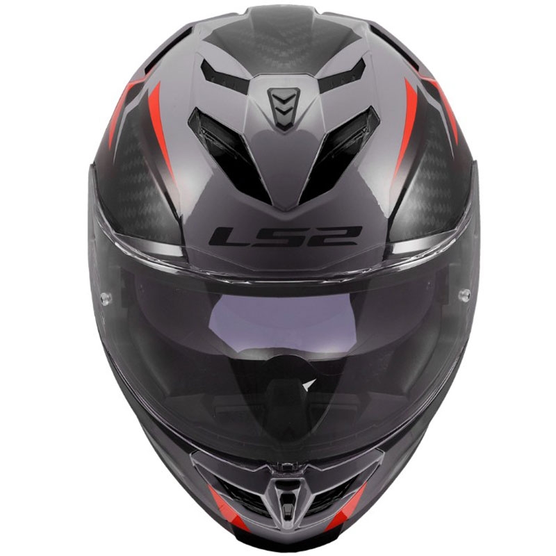 LS2 FF818 Storm III Dynamo zárt motoros bukósisak fényes szürke-piros
