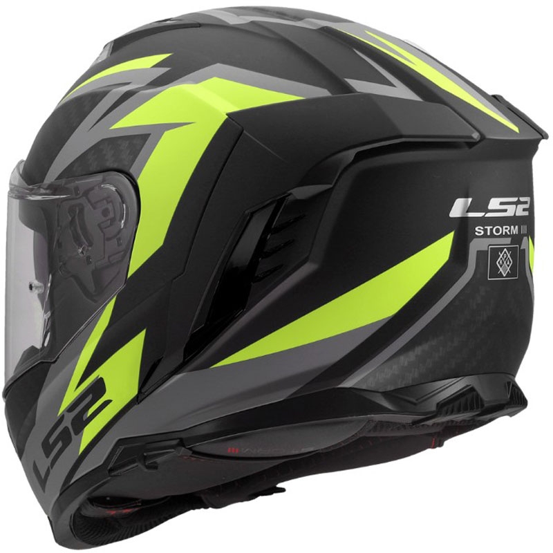 LS2 FF818 Storm III Dynamo zárt motoros bukósisak fekete-sárga
