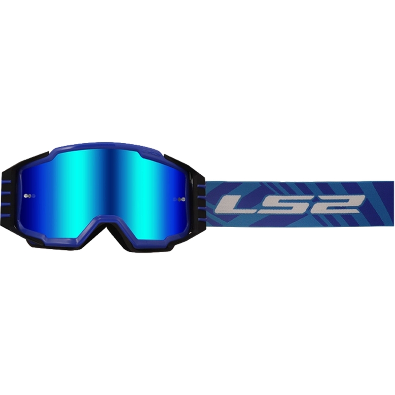 LS2 Charger PRO motokrossz szemüveg kék, irídium plexivel