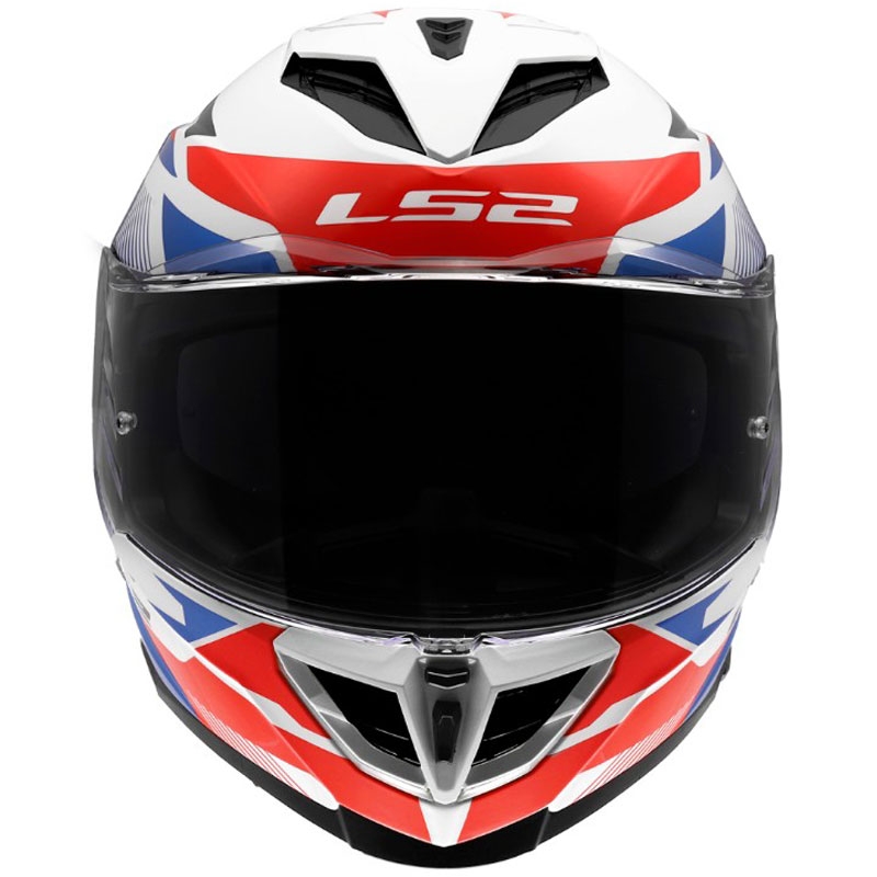 LS2 FF818 Storm III Komai zárt motoros bukósisak fényes fehér-kék-piros