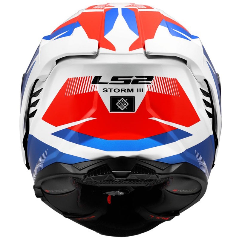 LS2 FF818 Storm III Komai zárt motoros bukósisak fényes fehér-kék-piros