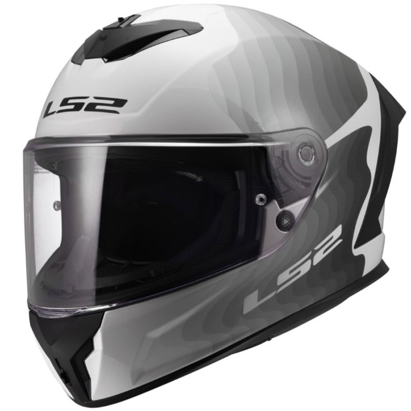 LS2 FF820 Rapid III Flow zárt motoros bukósisak fényes fehér-szürke