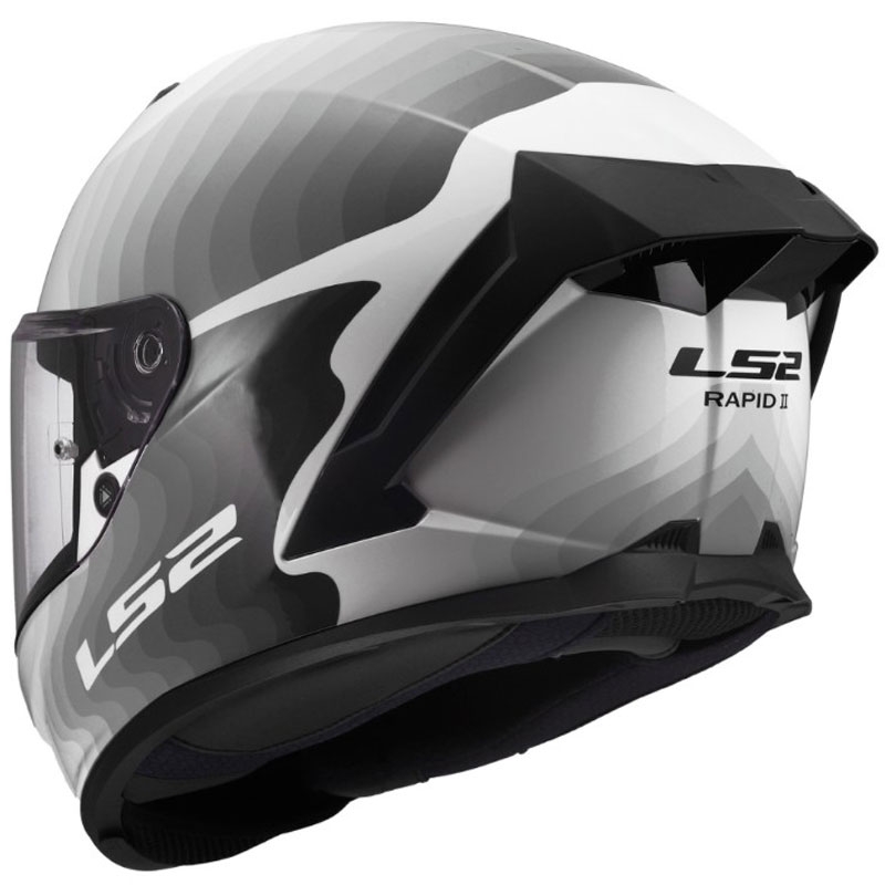 LS2 FF820 Rapid III Flow zárt motoros bukósisak fényes fehér-szürke