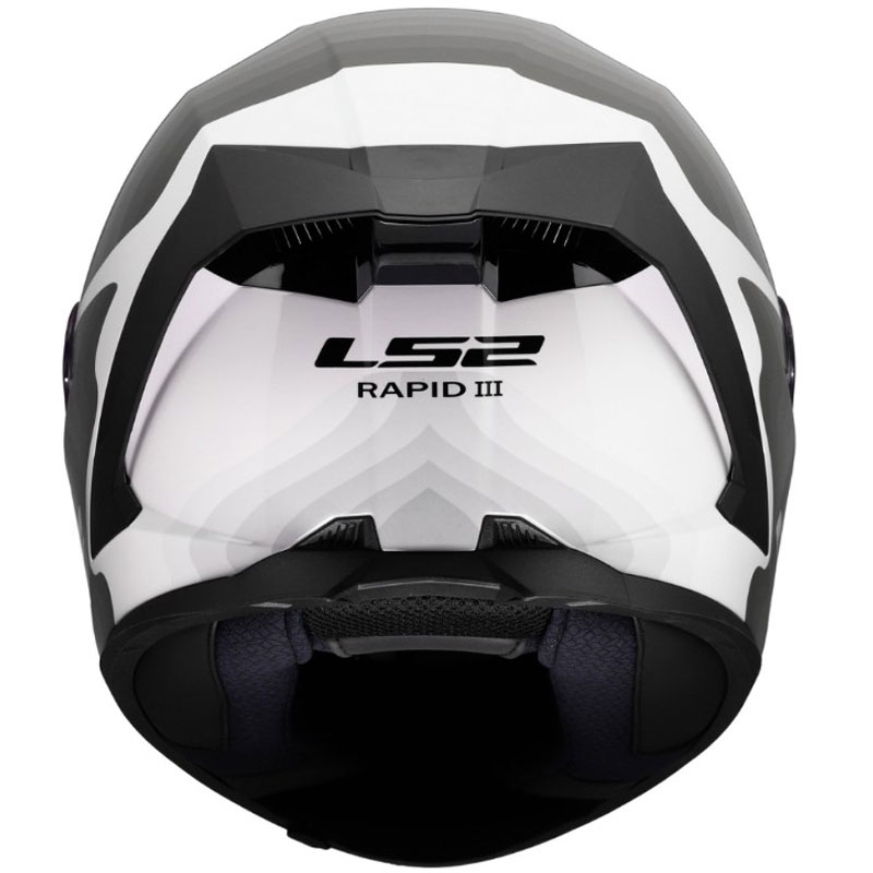 LS2 FF820 Rapid III Flow zárt motoros bukósisak fényes fehér-szürke