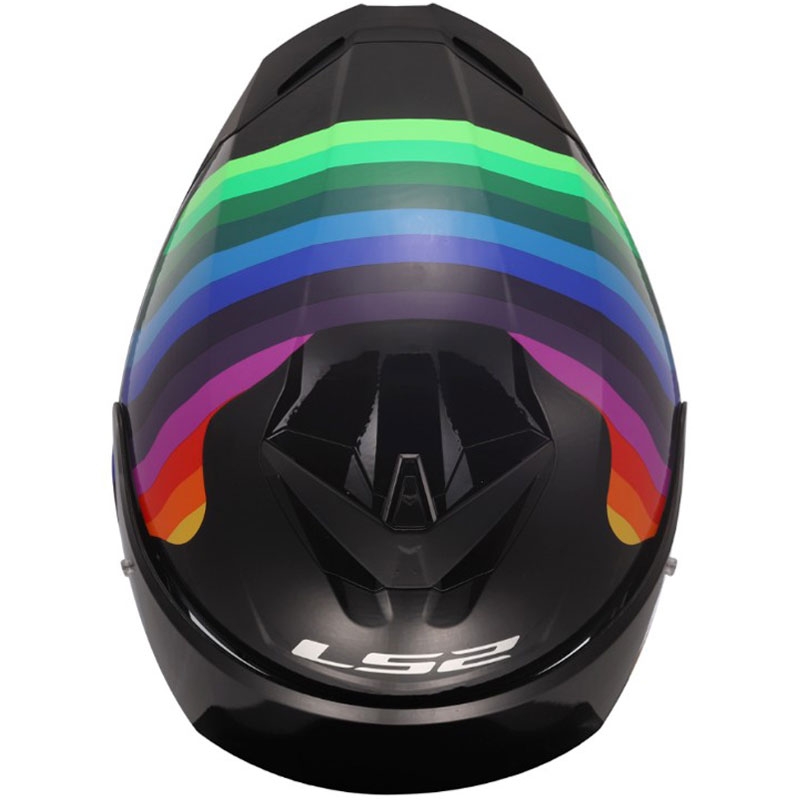 LS2 FF820 Rapid III Flow zárt motoros bukósisak fényes fekete-multicolor
