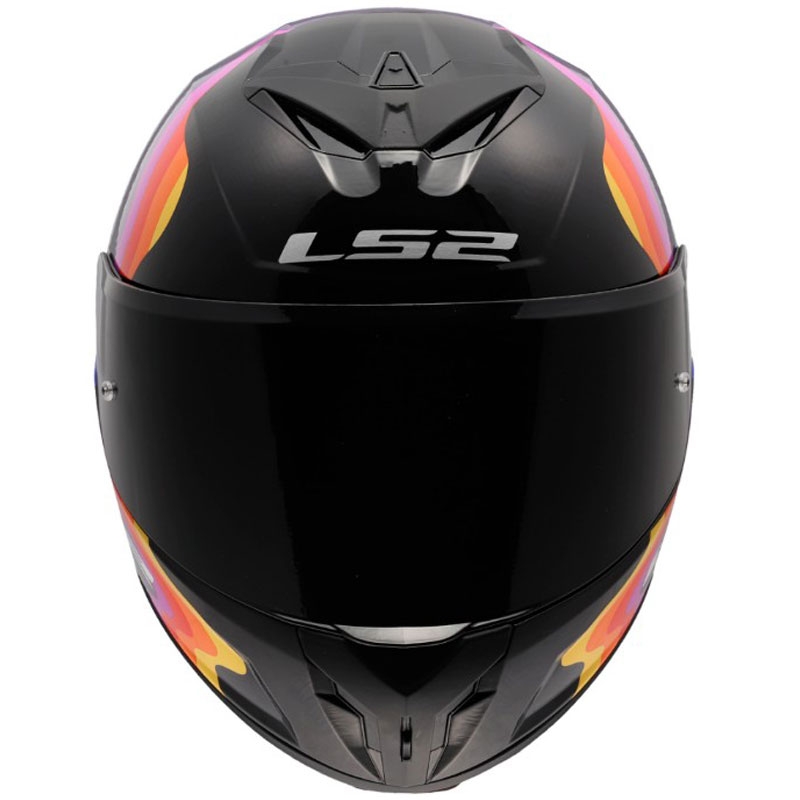 LS2 FF820 Rapid III Flow zárt motoros bukósisak fényes fekete-multicolor