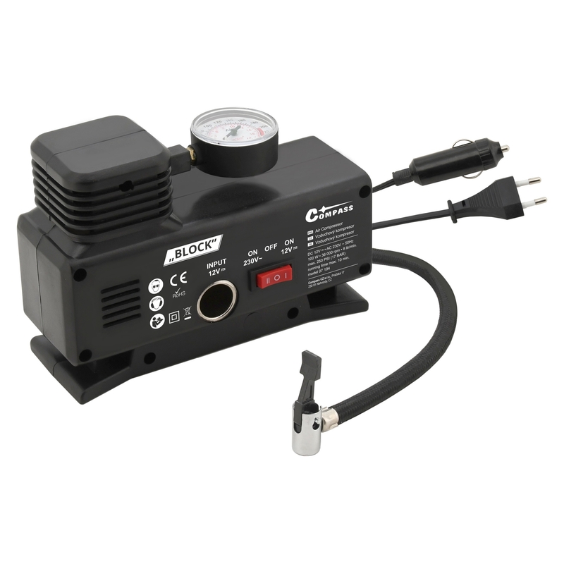 Kompresszor 12/230V blokk TÜV/GS