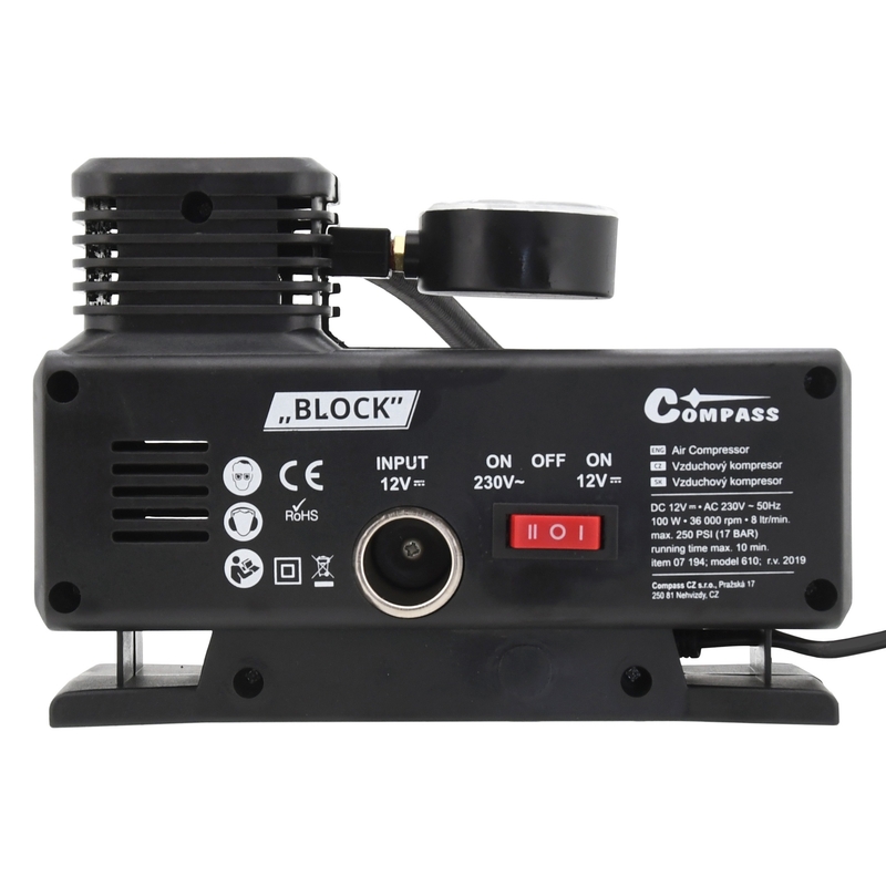 Kompresszor 12/230V blokk TÜV/GS