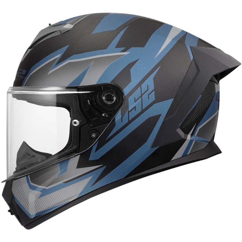 LS2 FF820 Rapid III Xtrem zárt motoros bukósisak matt fekete-kék-petrol