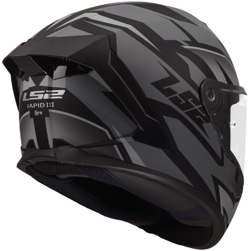 LS2 FF820 Rapid III Xtrem zárt motoros bukósisak matt fekete-szürke