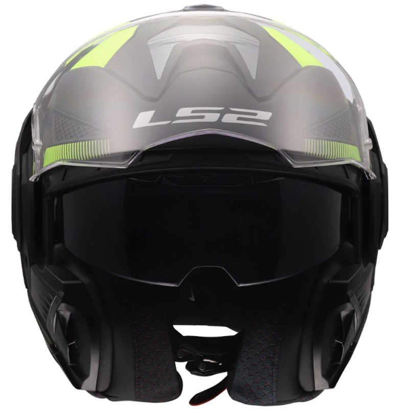 LS2 FF901 Advant X Nova hátrahajtható állú motoros bukósisak matt fluo sárga-fekete