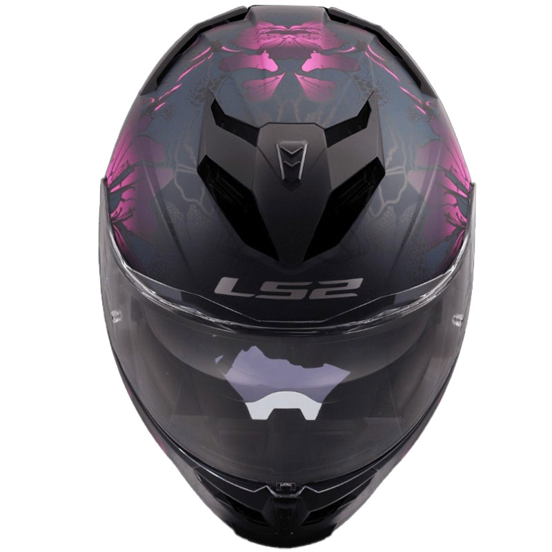LS2 FF818 Storm III Burst zárt motoros bukósisak fekete-rózsaszín
