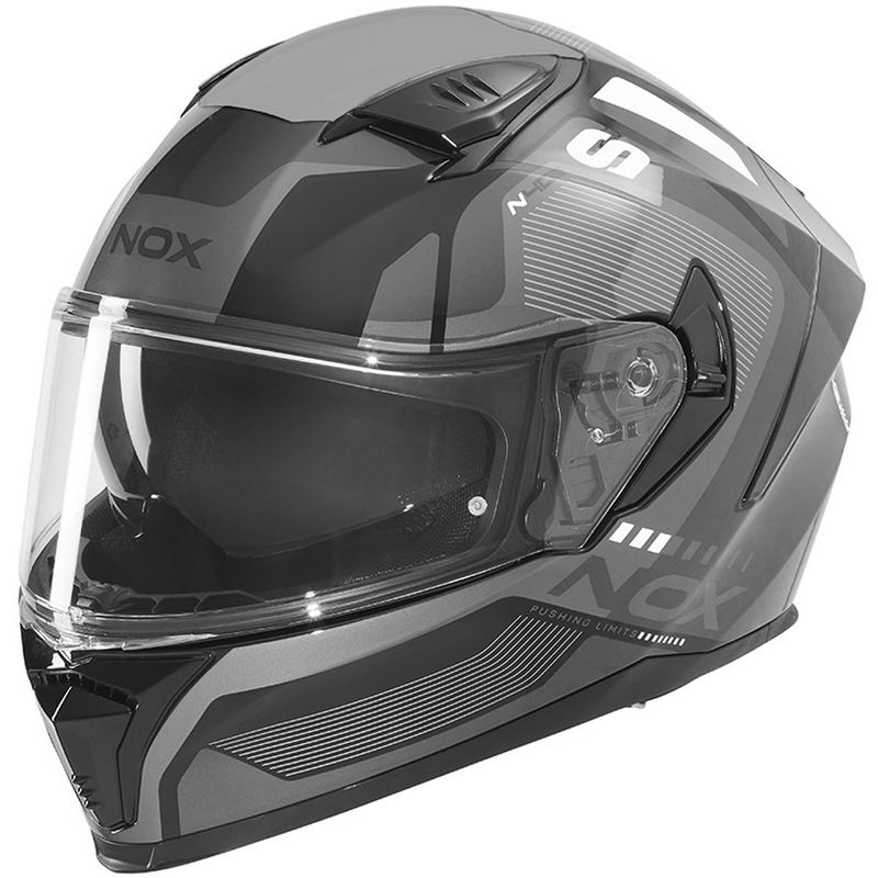 NOX N402 Mentor zárt motoros bukósisak fekete-fehér