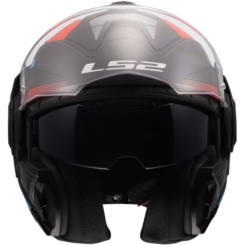 LS2 FF901 Advant X Nova hátrahajtható állú motoros bukósisak matt fekete-piros-kék
