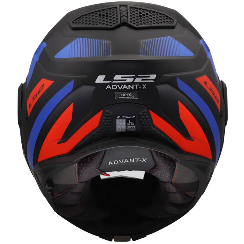 LS2 FF901 Advant X Nova hátrahajtható állú motoros bukósisak matt fekete-piros-kék