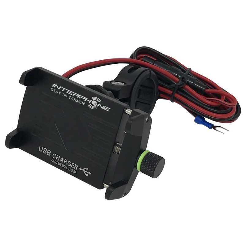 Interphone CRAB Evo Alu univerzális telefon tartó töltővel