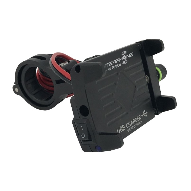 Interphone CRAB Evo Alu univerzális telefon tartó töltővel
