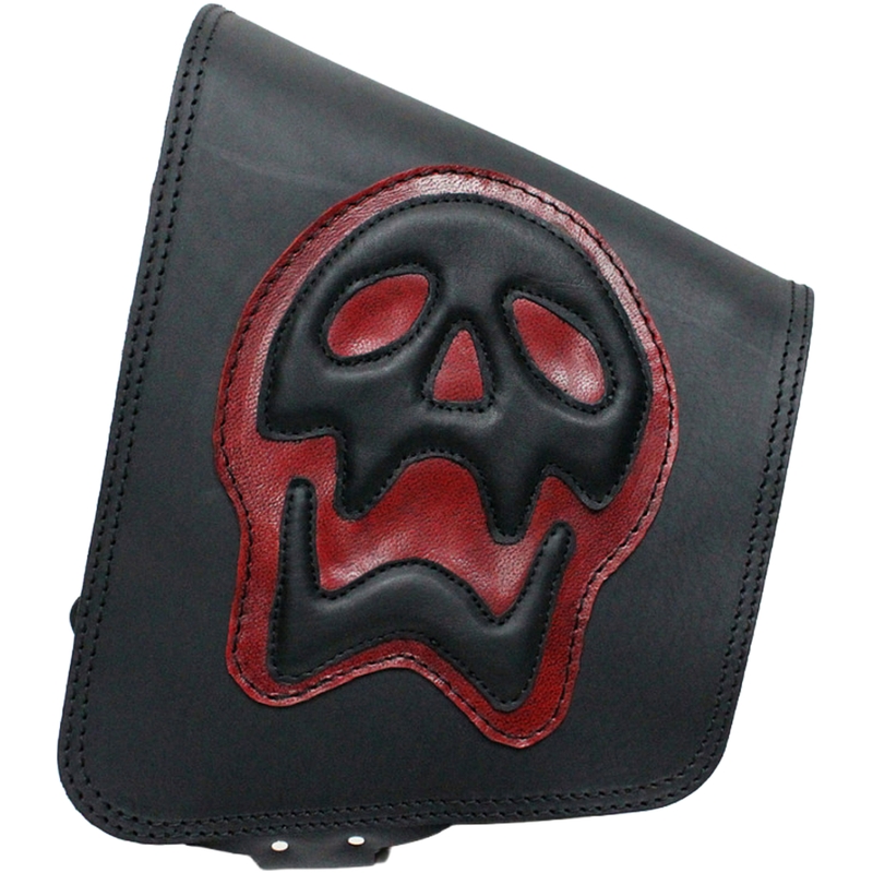RSA S493 Skull H-D Softail motoros bőrtáska fekete-piros
