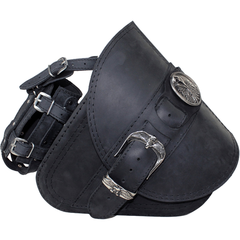 RSA S594 H-D Softtail motoros bőrtáska fekete