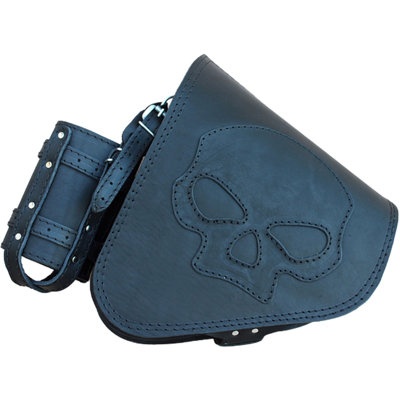 RSA S63 Skull H-D Softail motoros bőrtáska fekete