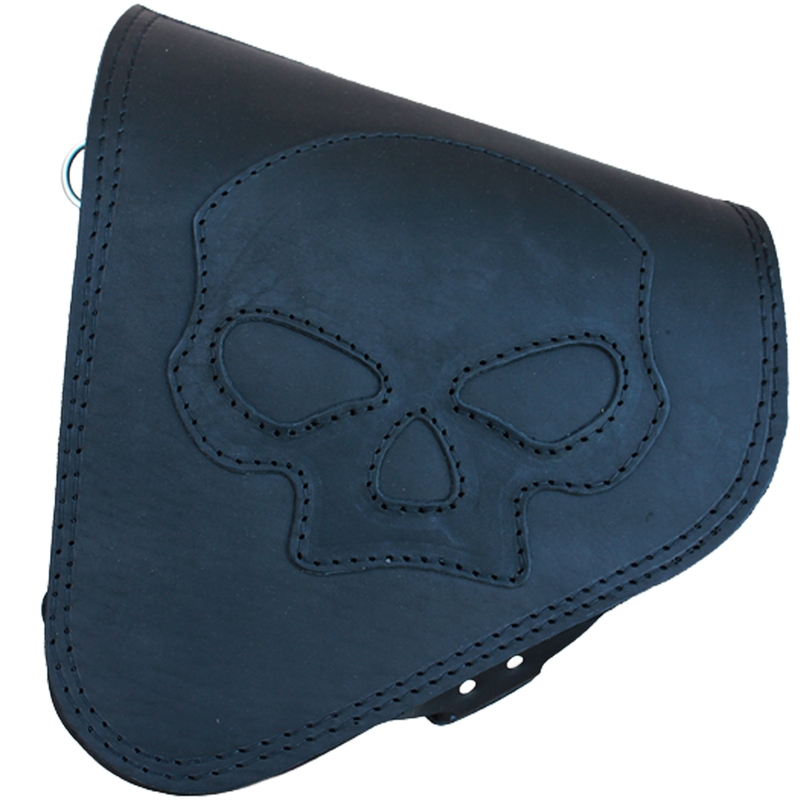 RSA S63 Skull H-D Softail motoros bőrtáska fekete