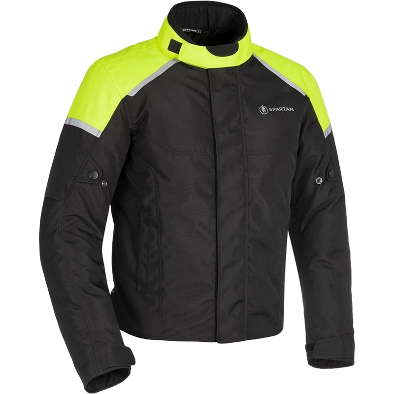 Oxford Spartan Short WP motorkerékpár kabát fekete-fluo sárga