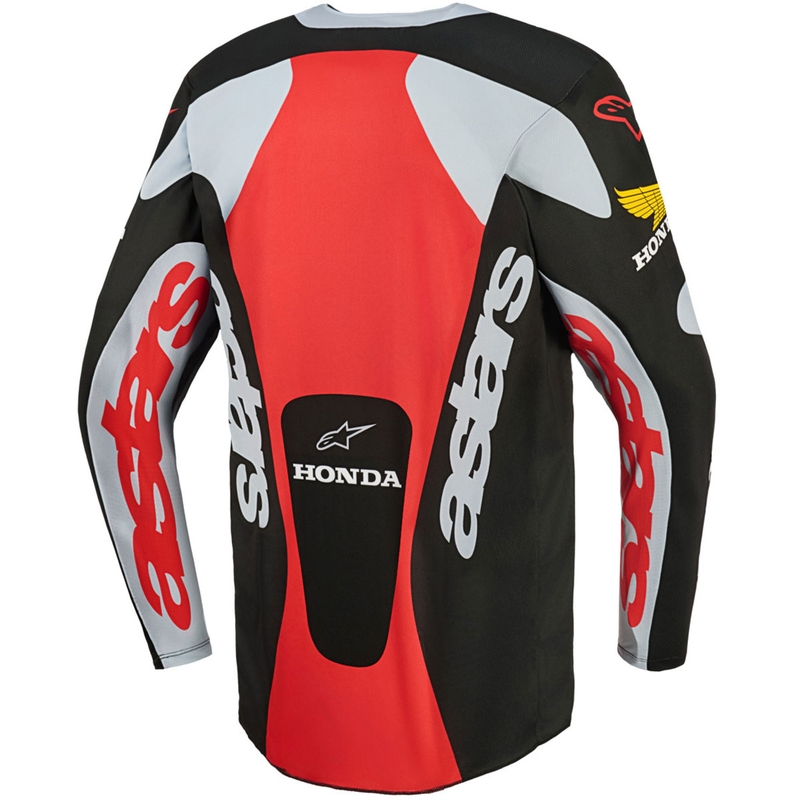 Alpinestars Racer Veil Honda motokrossz mez fekete-szürke-piros-sárga