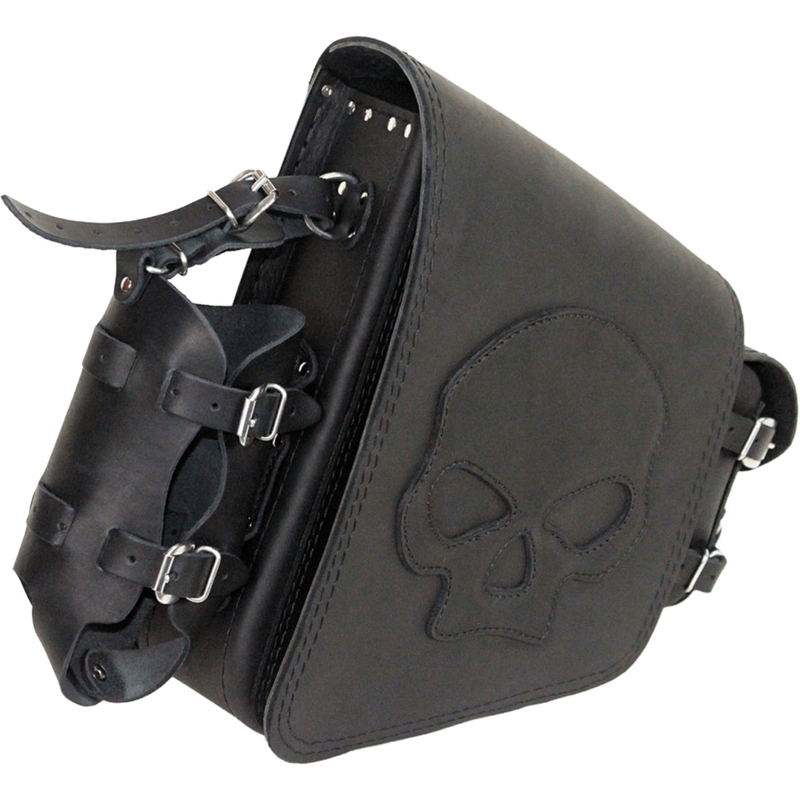 RSA S494 Skull H-D Softail motoros bőrtáska fekete