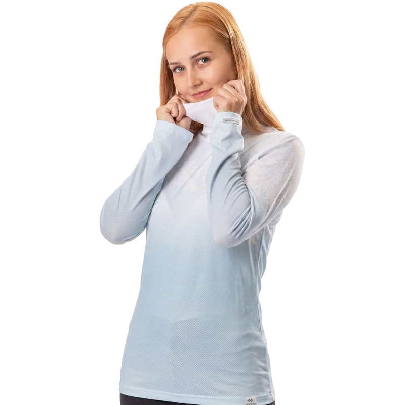 Nanosilver® Frozen II női termo póló kék-fehér