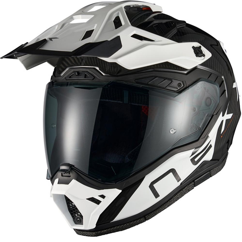 Nexx X.Rally Gravix Carbon enduro motoros bukósisak fekete-fehér