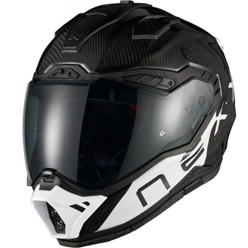 Nexx X.Rally Gravix Carbon enduro motoros bukósisak fekete-fehér