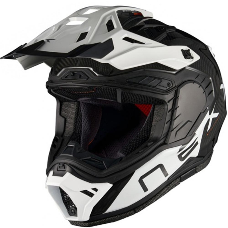 Nexx X.Rally Gravix Carbon enduro motoros bukósisak fekete-fehér