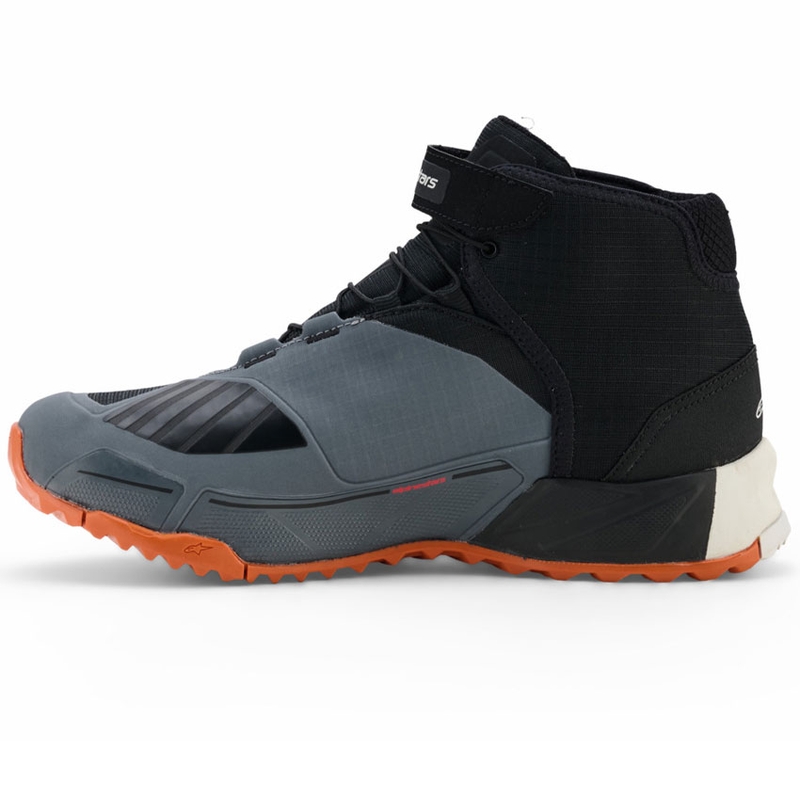 Alpinestars CR-X Drystar motoros cipő fekete-sötétszürke-narancssárga