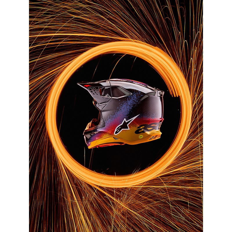 Alpinestars Supertech S-M10 Black Hole limitált kiadású motokrossz sisak fekete-színes